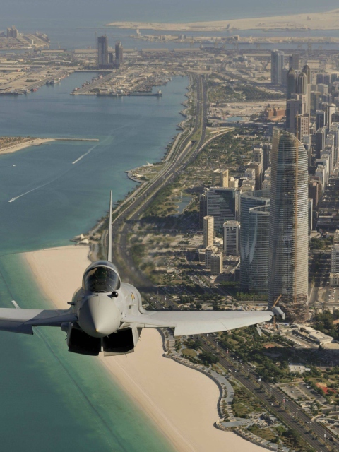 Screenshot №1 pro téma Eurofighter Typhoon Above Dubai 480x640