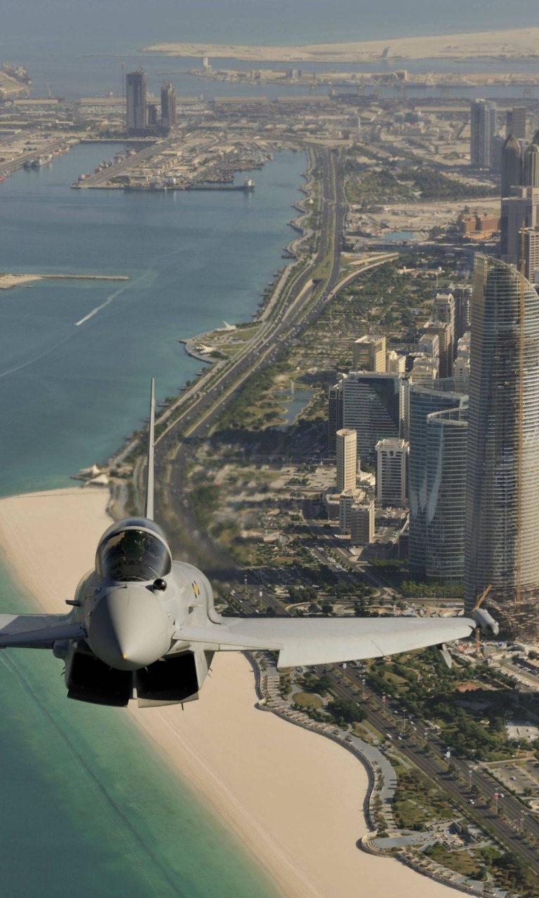 Screenshot №1 pro téma Eurofighter Typhoon Above Dubai 768x1280