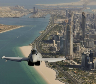 Eurofighter Typhoon Above Dubai - Obrázkek zdarma pro 1024x1024