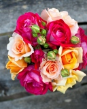 Das Colorful Roses Wallpaper 128x160