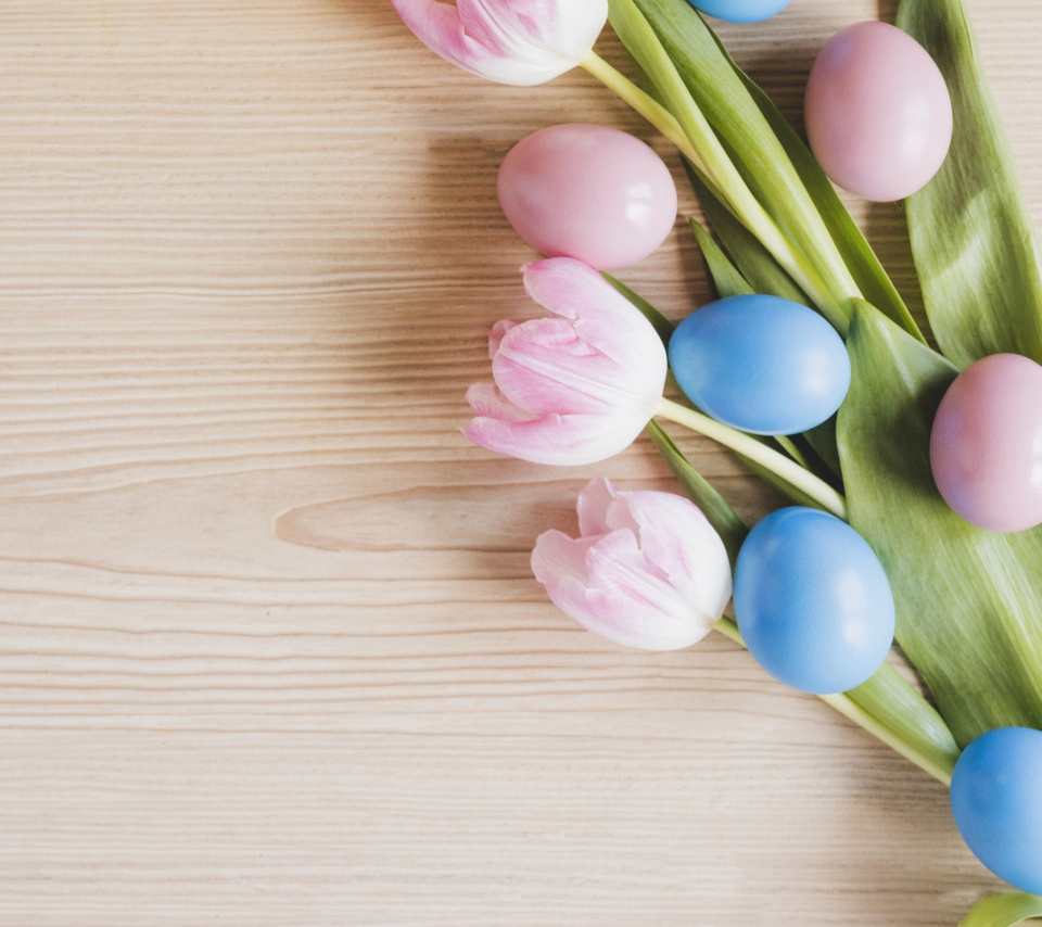 Das Easter Tulips Wallpaper 960x854