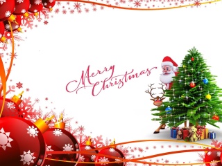 Sfondi Merry Christmas Card 320x240