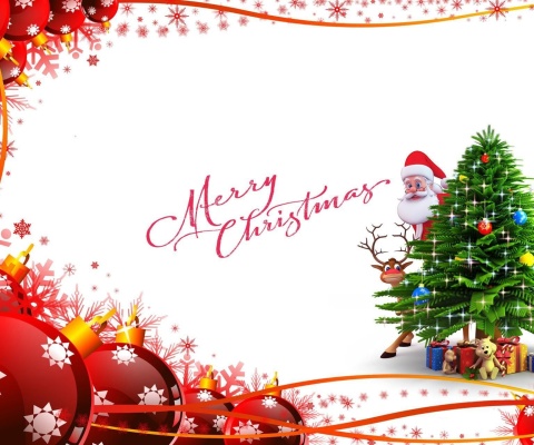 Fondo de pantalla Merry Christmas Card 480x400