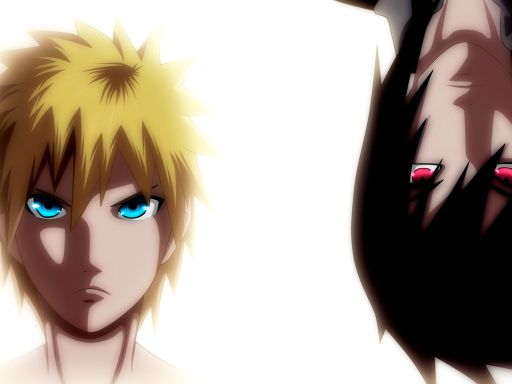 Fondo de pantalla Naruto, Uchiha Sasuke and Uzumaki Naruto 1024x768