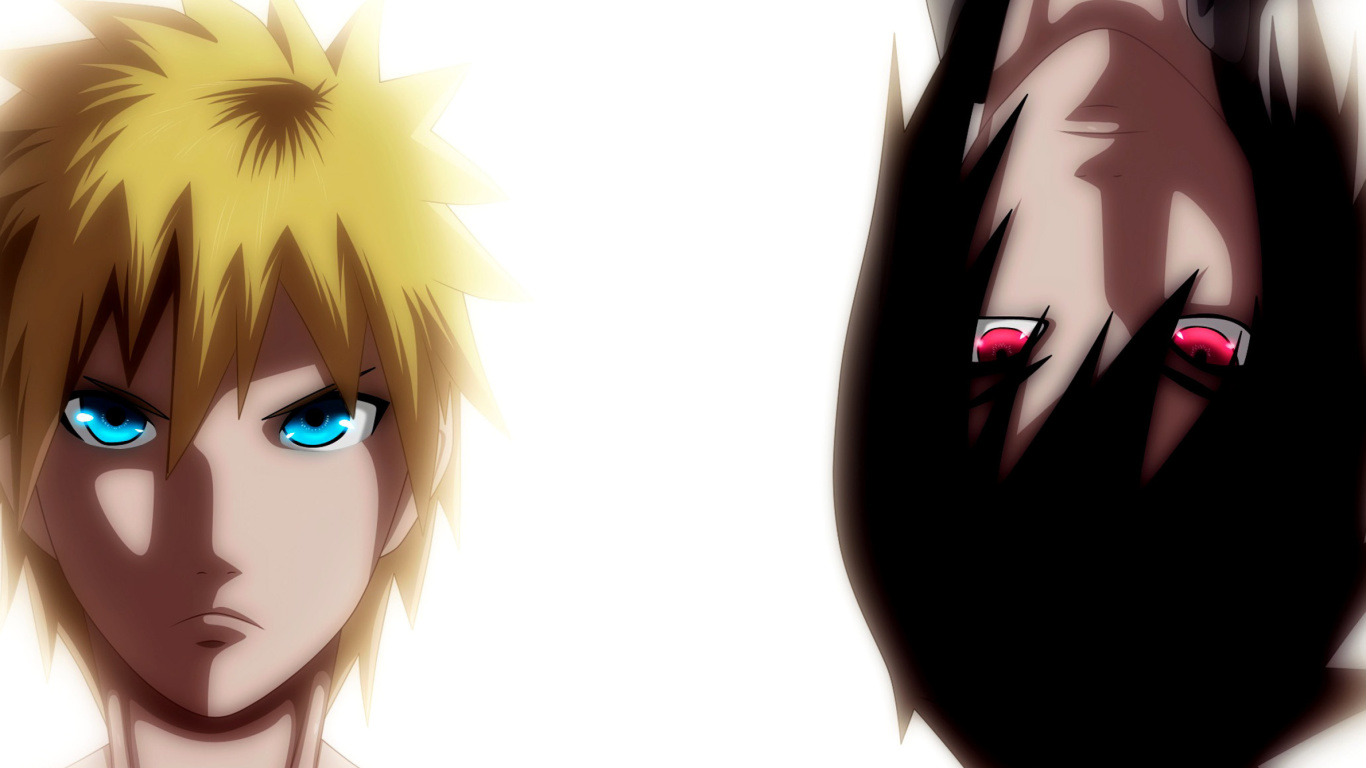 Screenshot №1 pro téma Naruto, Uchiha Sasuke and Uzumaki Naruto 1366x768