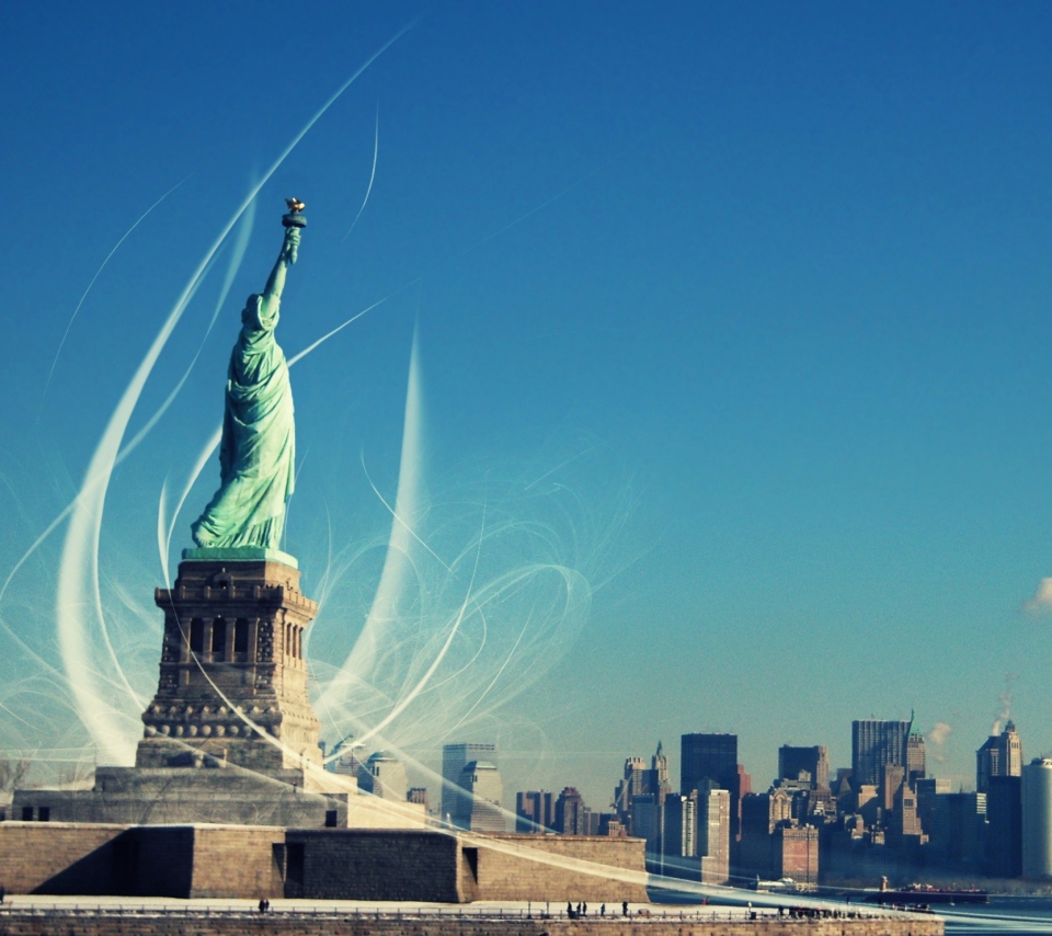 Das Statue Of Liberty Wallpaper 960x854