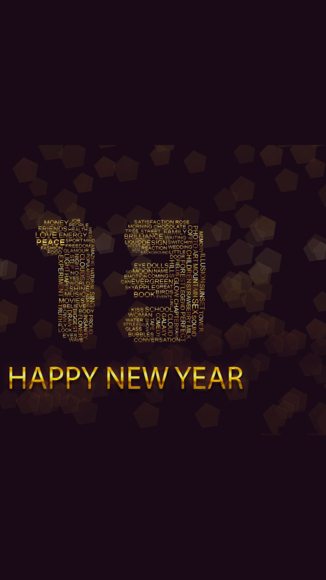 Das Happy New Year 2013 Wallpaper 1080x1920
