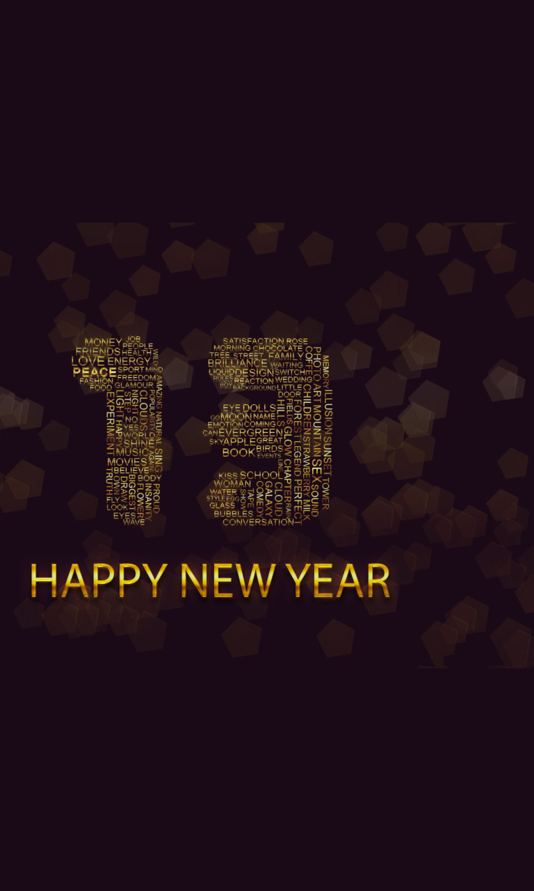 Das Happy New Year 2013 Wallpaper 768x1280
