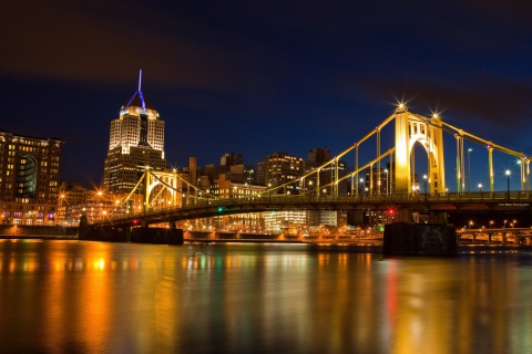 Screenshot №1 pro téma Bridge in Pittsburgh Pennsylvania 480x320