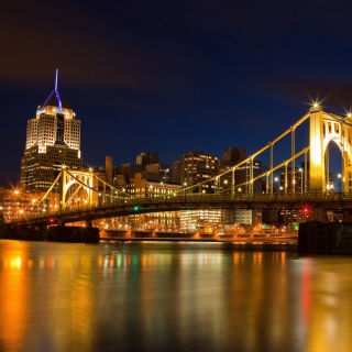 Bridge in Pittsburgh Pennsylvania papel de parede para celular para iPad mini