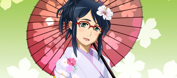 Sfondi Anime Girl in Kimono 720x320
