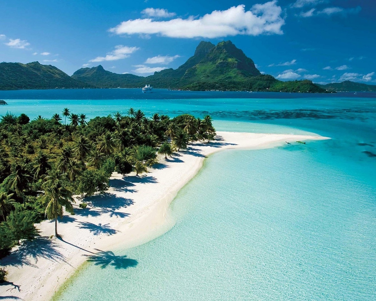 Sfondi Pacific Ocean Tahiti Bay 1280x1024