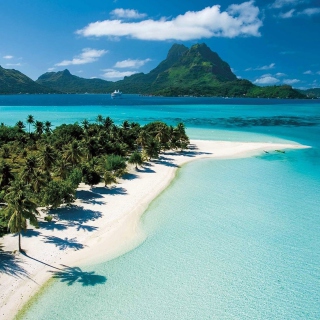 Kostenloses Pacific Ocean Tahiti Bay Wallpaper für iPad mini 2