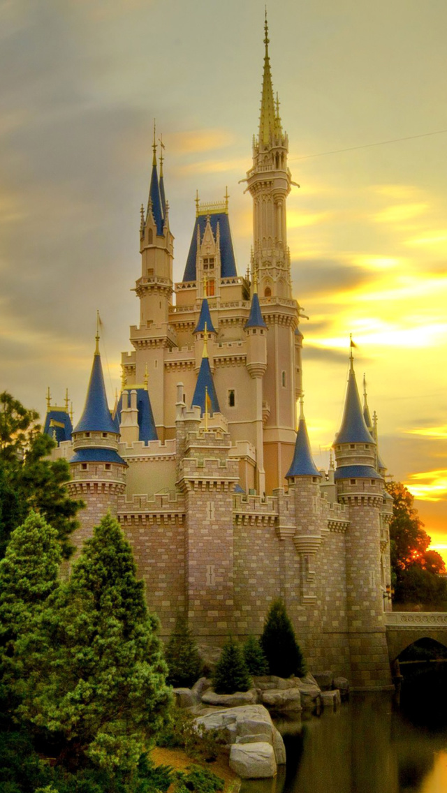 Fondo de pantalla Disneyland Castle 640x1136