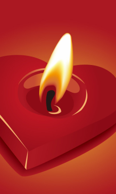 Screenshot №1 pro téma Heart Candle 240x400