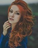 Das Beautiful Redhead Girl Wallpaper 128x160