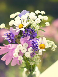 Fondo de pantalla Bouquet of wildflowers 240x320