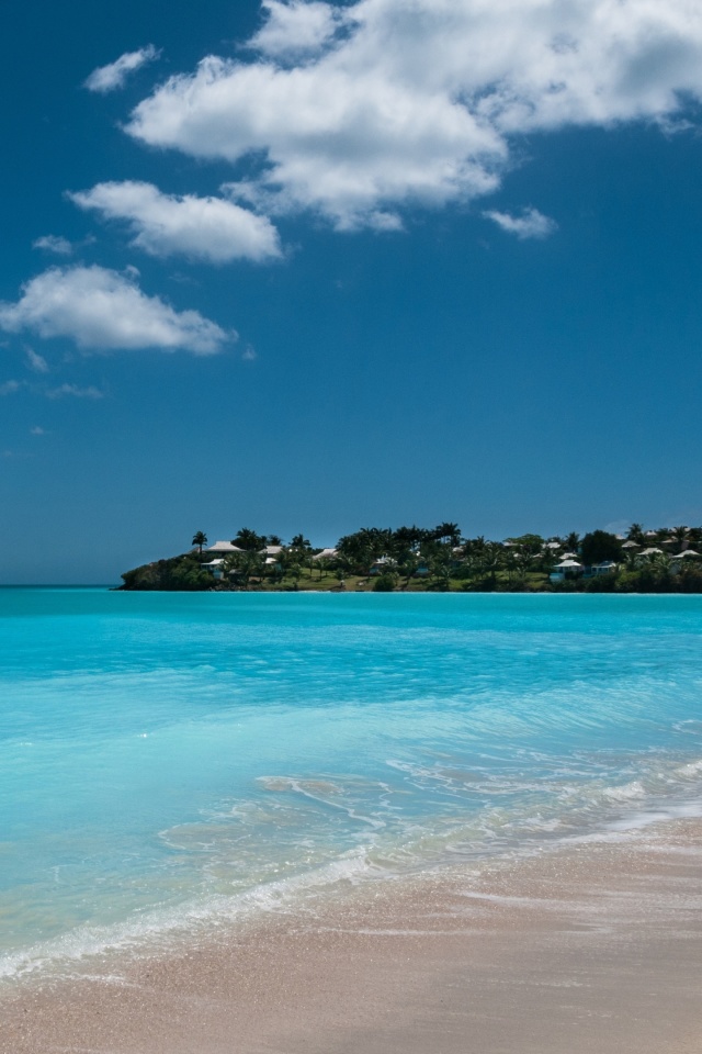 Sfondi Valley Church Beach in Antigua 640x960