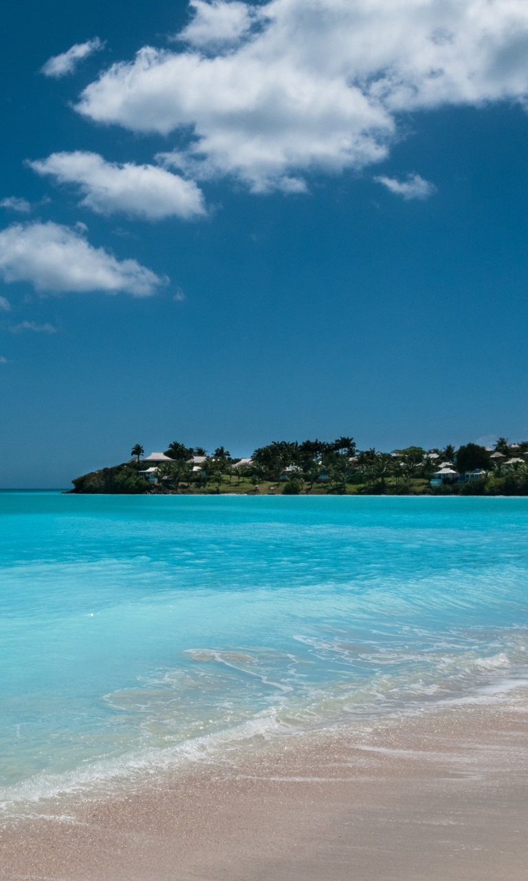 Обои Valley Church Beach in Antigua 768x1280