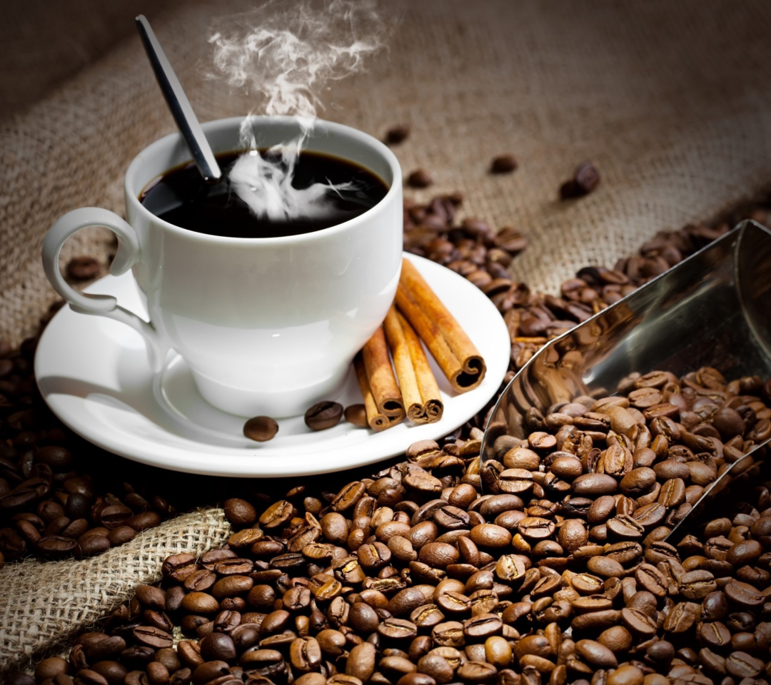 Screenshot №1 pro téma Cup Of Hot Coffee And Cinnamon Sticks 1080x960