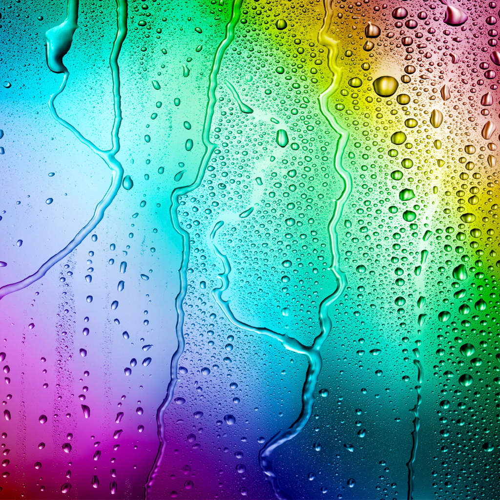 Rainbow Drops wallpaper 1024x1024