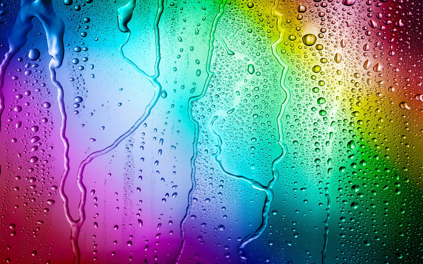 Fondo de pantalla Rainbow Drops 1440x900