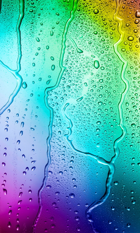 Das Rainbow Drops Wallpaper 480x800