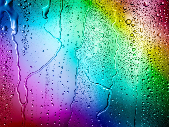 Rainbow Drops wallpaper 640x480
