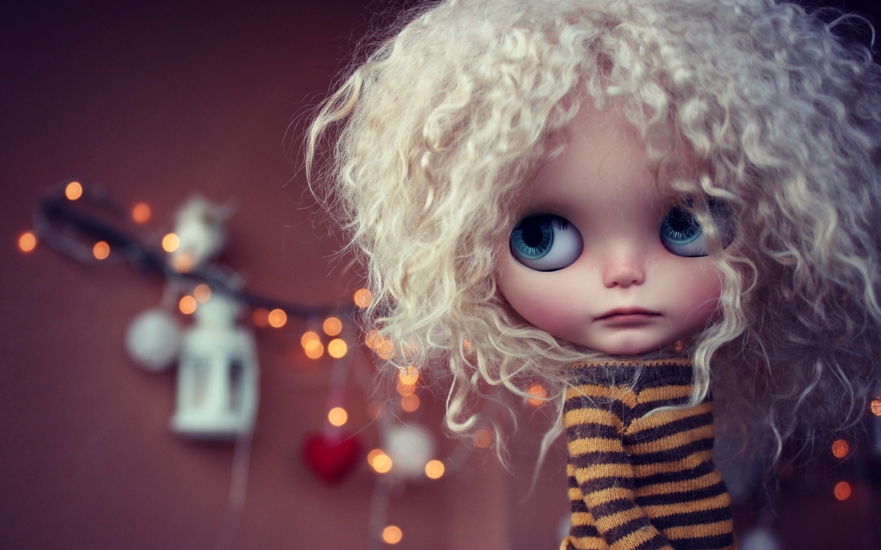 Screenshot №1 pro téma Cute Curly Doll 1280x800