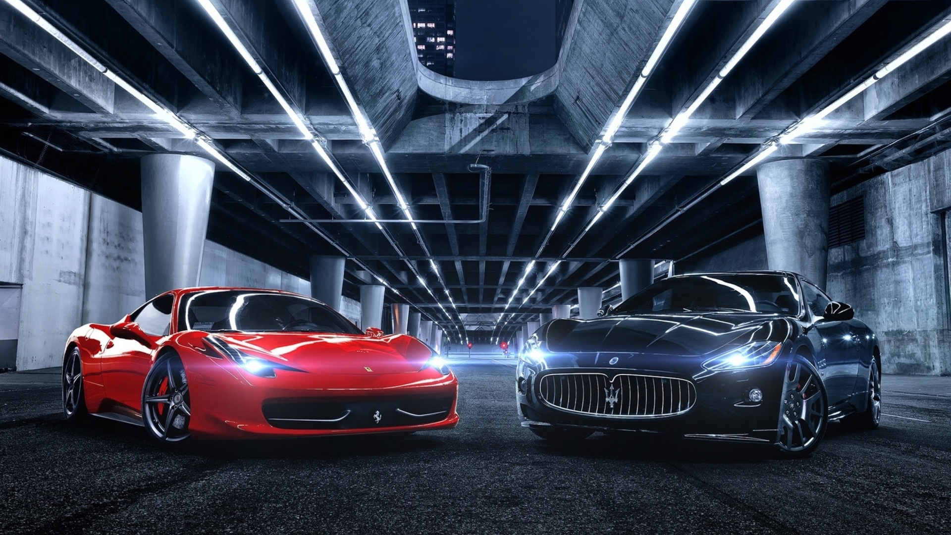 Sfondi Ferrari compare Maserati 1920x1080