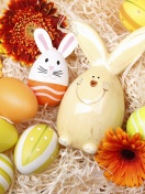 Fondo de pantalla Easter Eggs Decoration with Hare 132x176
