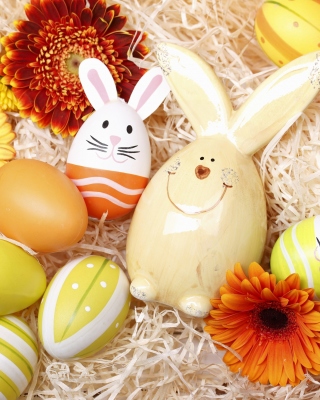 Обои Easter Eggs Decoration with Hare для Nokia C2-05