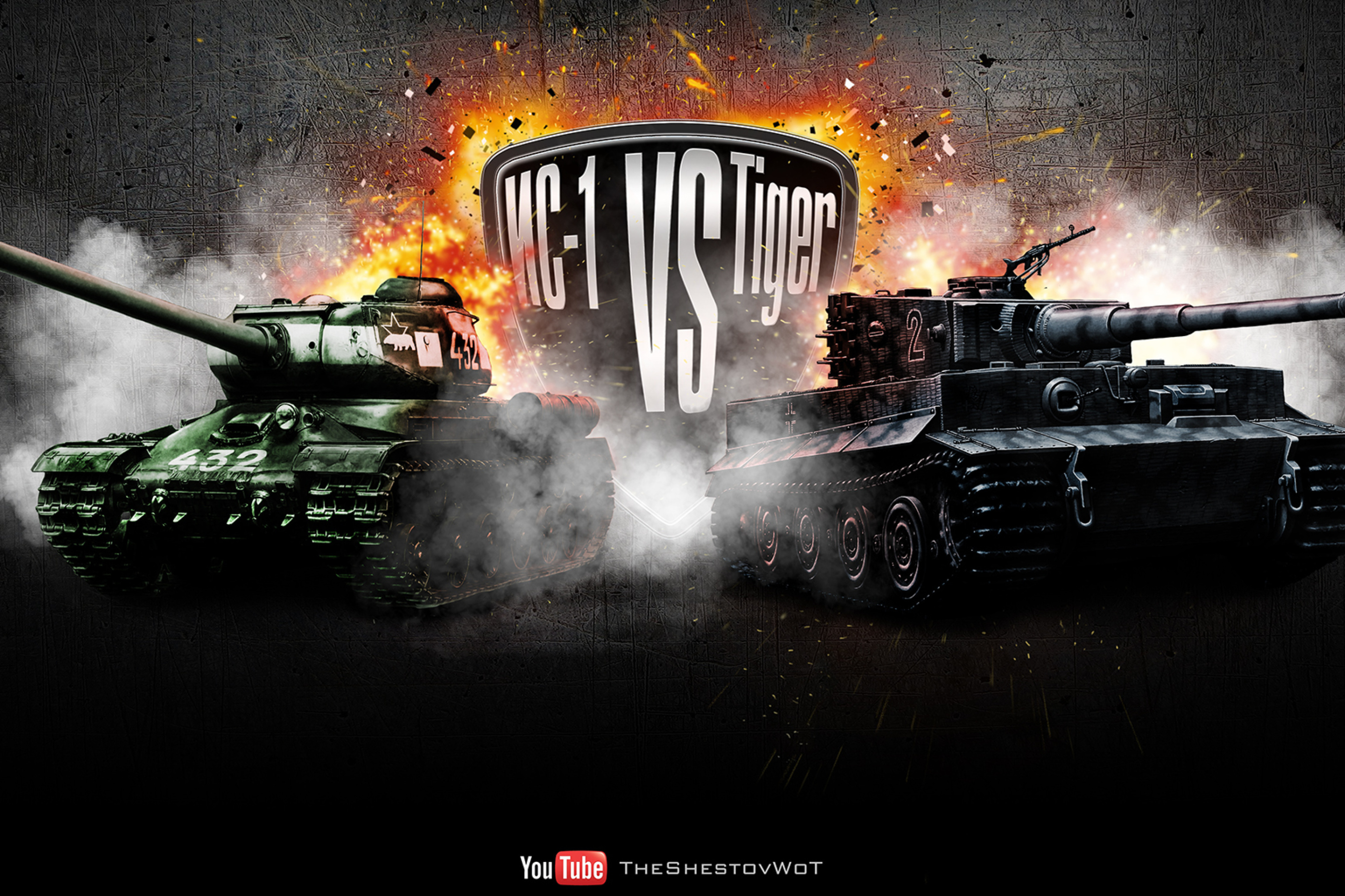 Das World of Tanks Tiger VS IC1 Wallpaper 2880x1920