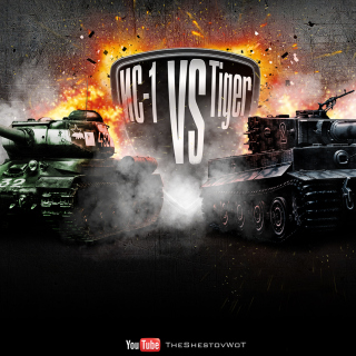 Обои World of Tanks Tiger VS IC1 на iPad