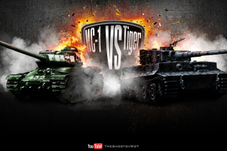 Kostenloses World of Tanks Tiger VS IC1 Wallpaper für Android, iPhone und iPad