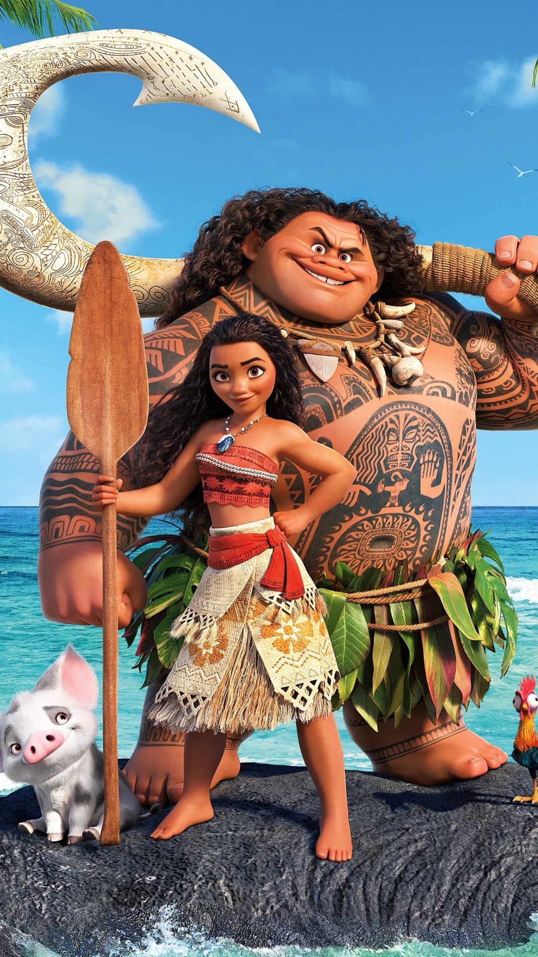 Fondo de pantalla Moana Cartoon 1080x1920