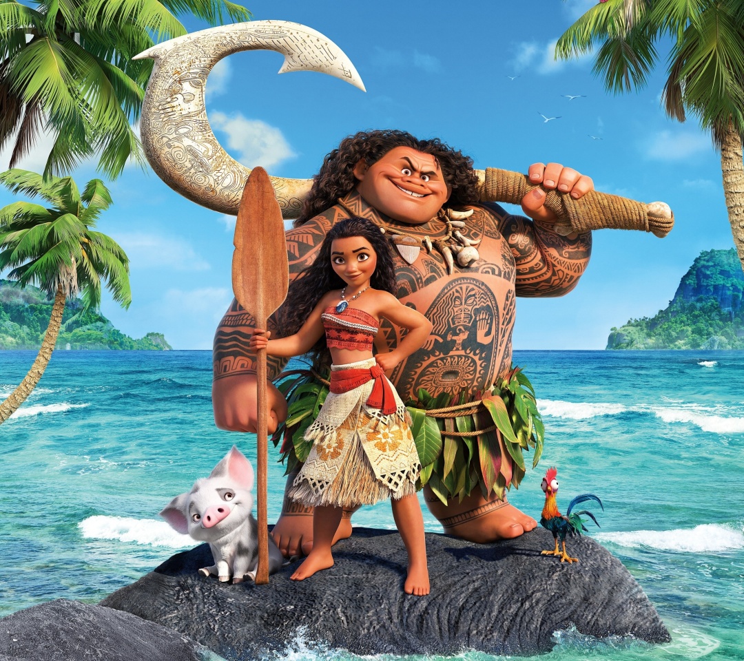 Fondo de pantalla Moana Cartoon 1080x960