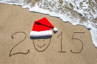 Happy New Year on Sand - Obrázkek zdarma pro Sony Xperia Z