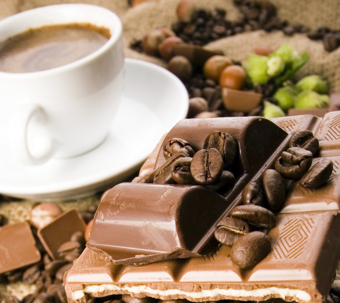 Das Coffee And Chocolate Wallpaper 1440x1280