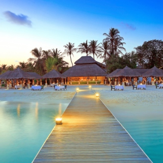 Kostenloses Maldive Islands Resort Wallpaper für iPad Air