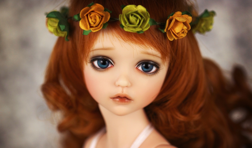 Screenshot №1 pro téma Redhead Doll With Flower Crown 1024x600