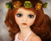 Redhead Doll With Flower Crown wallpaper 176x144