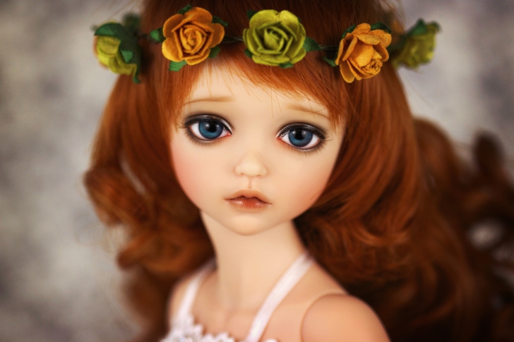 Redhead Doll With Flower Crown wallpaper
