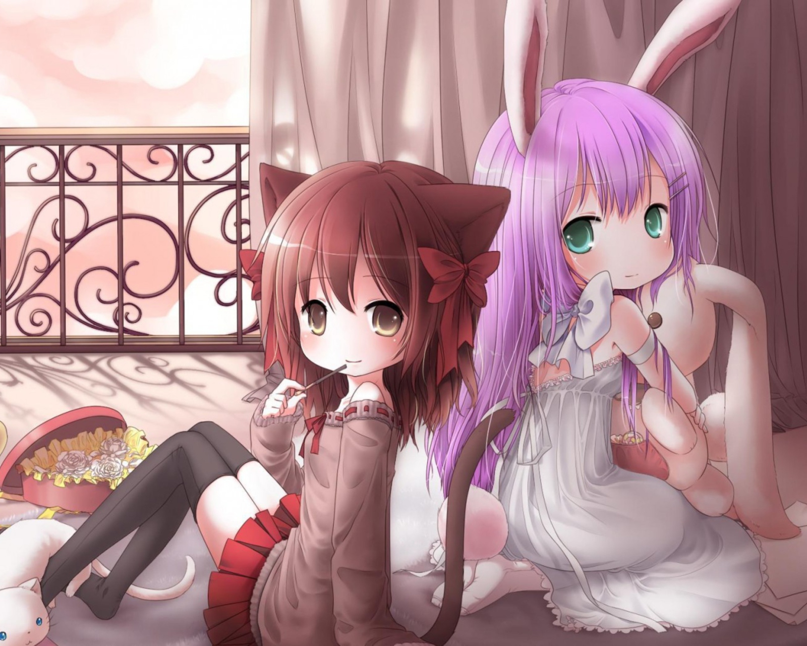 Fondo de pantalla Bunny Love 1600x1280