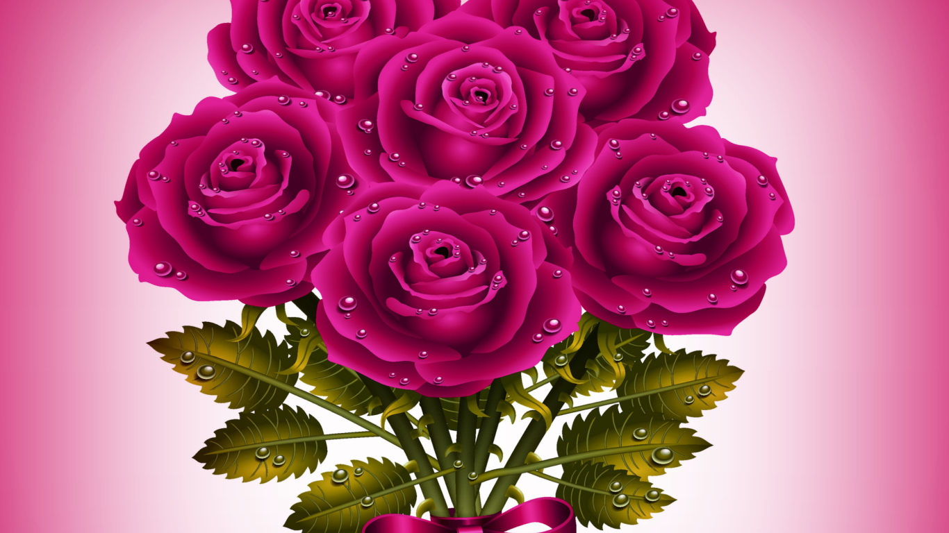 Roses wallpaper 1366x768