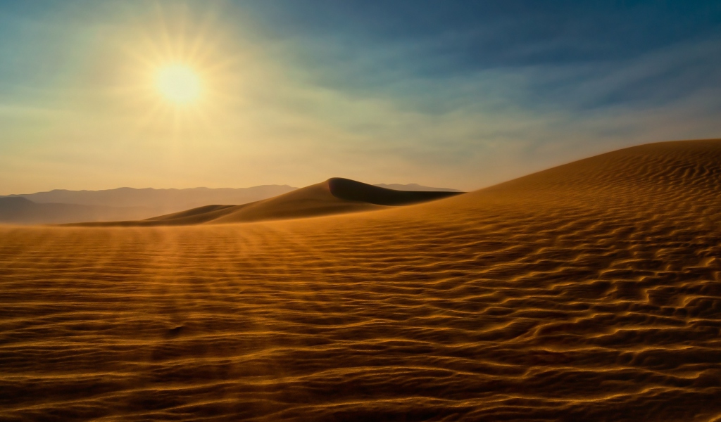 Das Desert Sun Wallpaper 1024x600