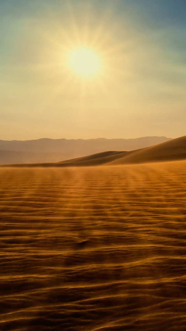 Fondo de pantalla Desert Sun 640x1136