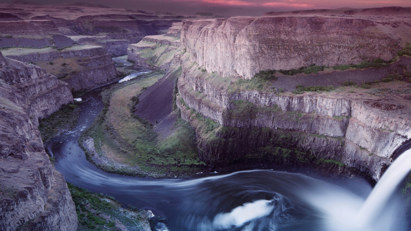 Screenshot №1 pro téma Palouse Falls Park in Washington 1366x768