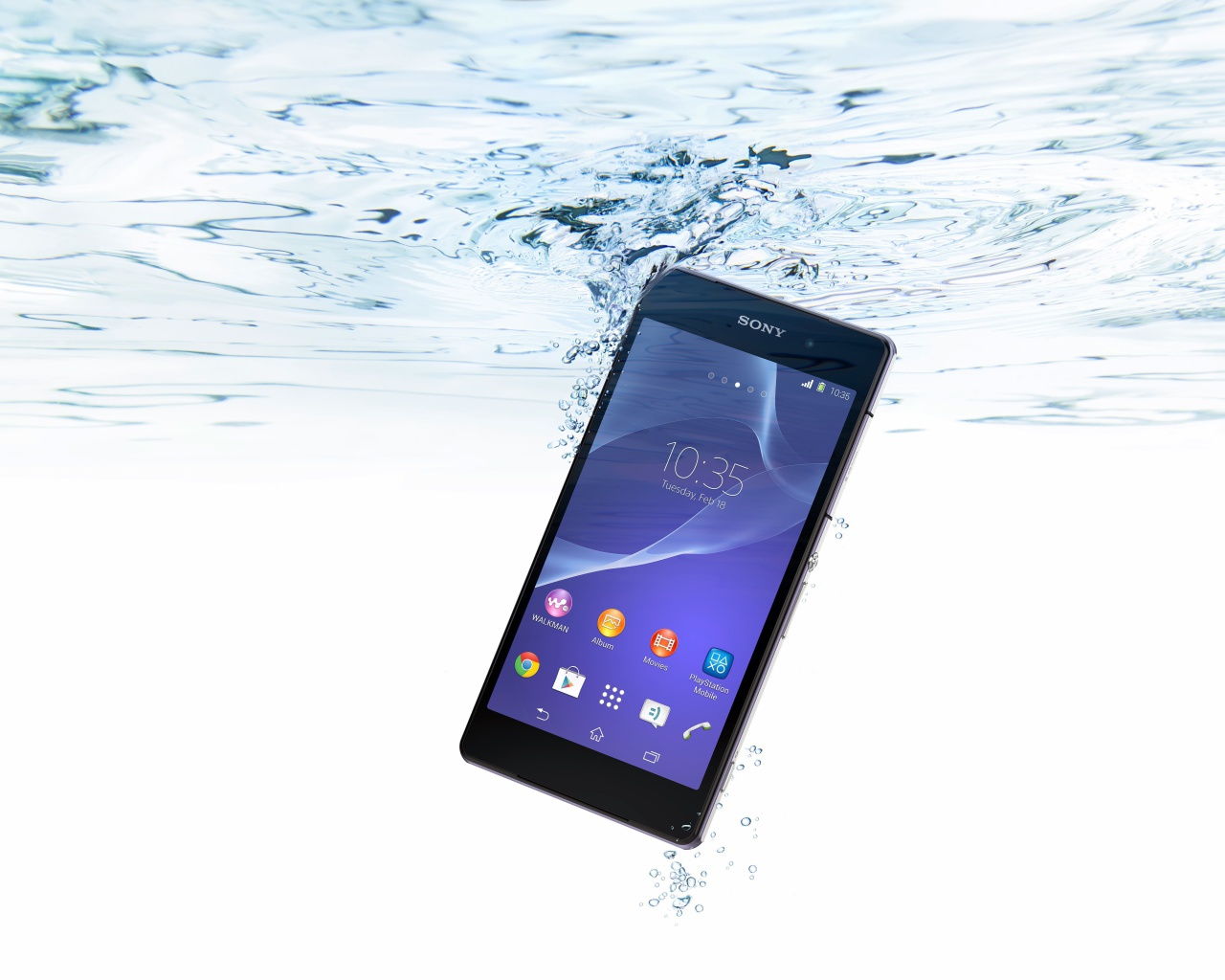 Обои Sony Xperia Z2 Underwater 1280x1024