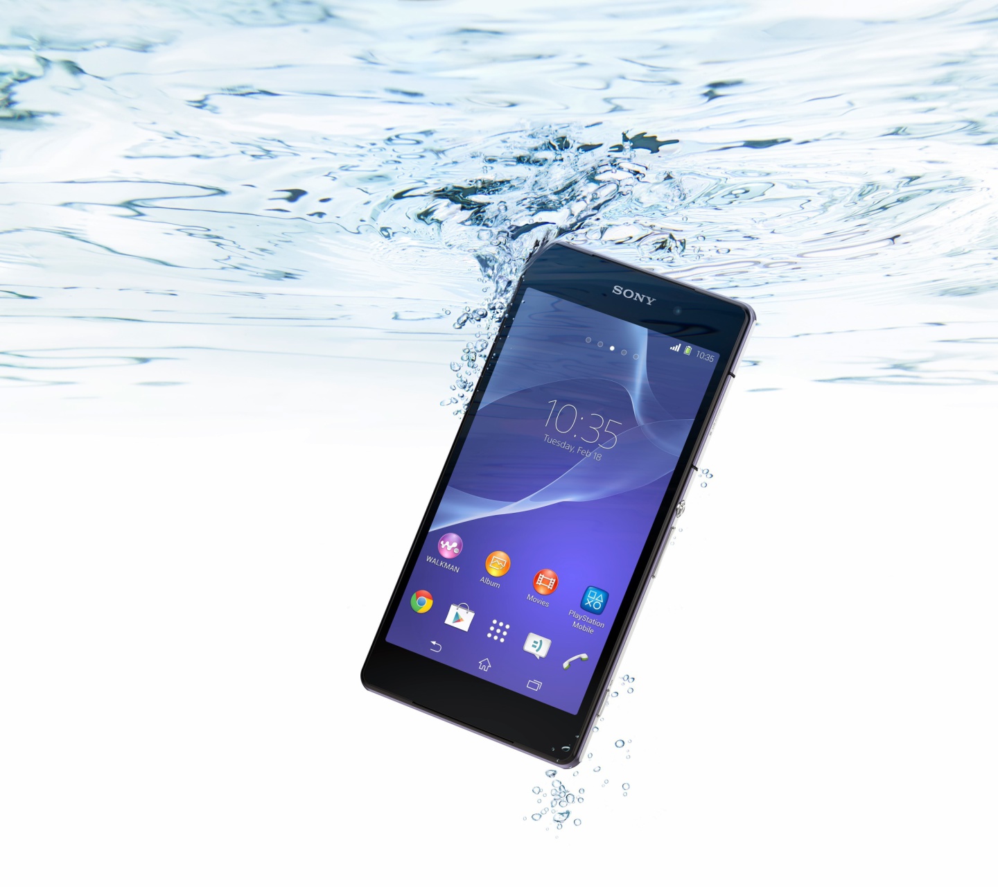 Обои Sony Xperia Z2 Underwater 1440x1280